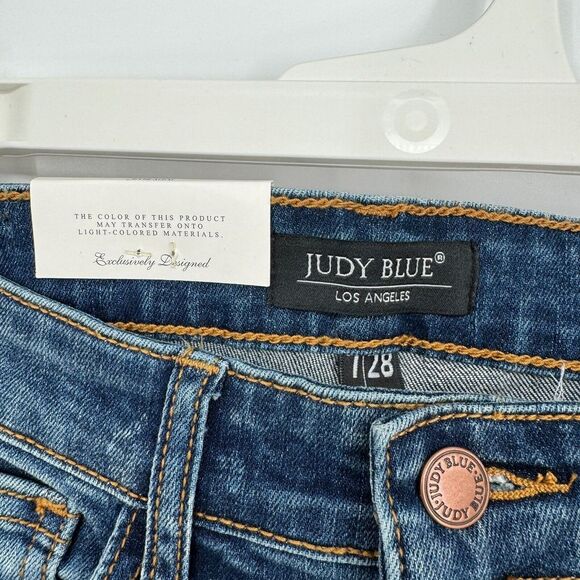 NWT Judy Blue Jeans Womens 28W/7 High Waist Skinny Fit Stretch Distressed Ladies - Picture 6 of 9